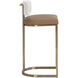 Larissa 37.75 inch Napa Cognac / Rhea Light Barley Barstool